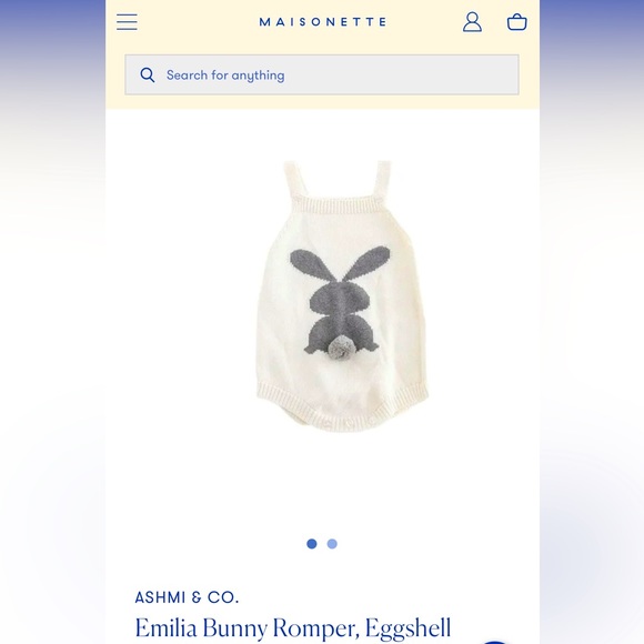 ❤️ Adorable Bunny Sweater Romper NWT - Picture 4 of 4